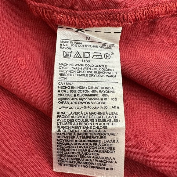 Old Navy red long sleeve dress knee length SZ M  NWT - Picture 6 of 7